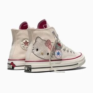 Converse High-Top Sneakers in Blush and Berry Accents